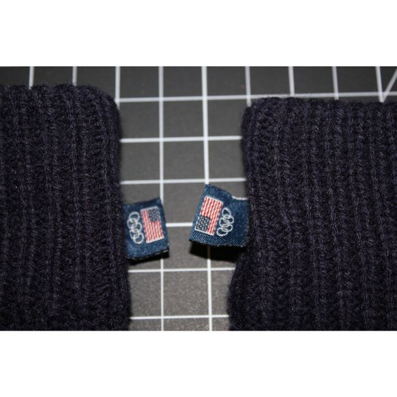 USA 1996 Olympic Winter Mittens One size Navy  100% cotton - Picture 4 of 9